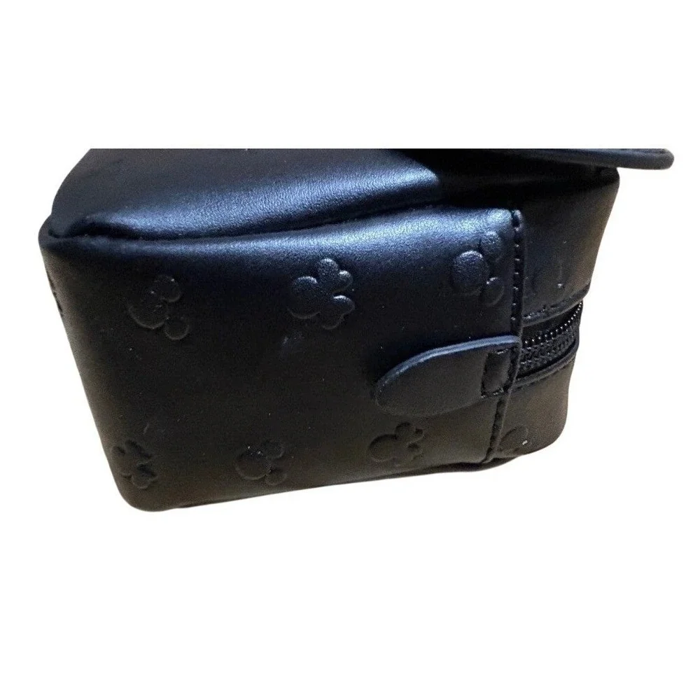 Loungefly‎ Disney Mickey Mouse All Over Print Embossed Black Makeup Bag NWT